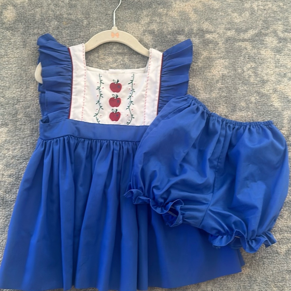 The Proper Peony. Dress with bloomers. 2T. Back to school
